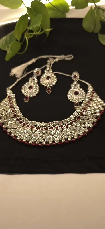 necklace and earrings