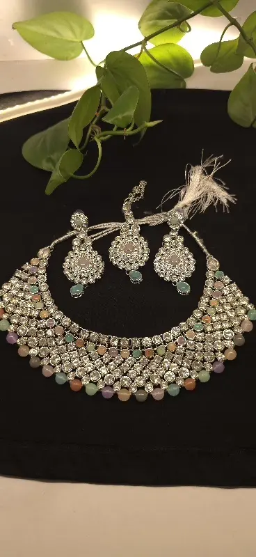 necklace and earrings