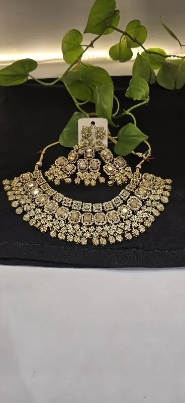 necklace and earrings