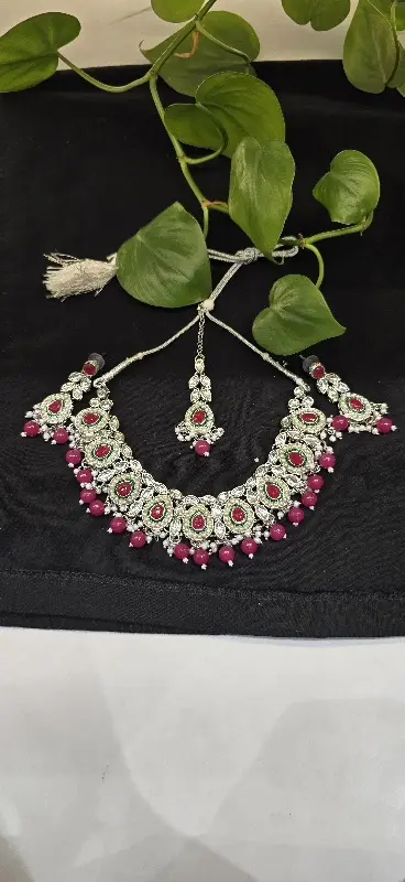 necklace and earrings