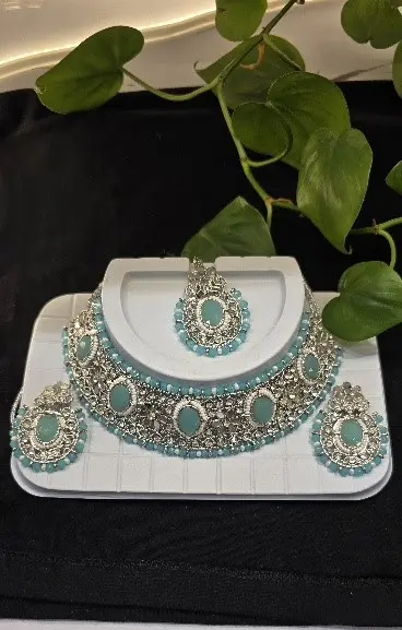 necklace and earrings