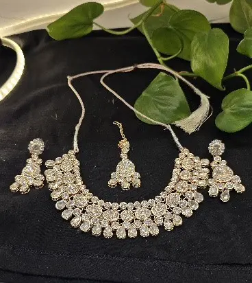 necklace and earrings