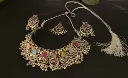 Goldplated necklace and earrings