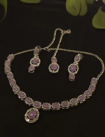 SILVER necklace and earrings