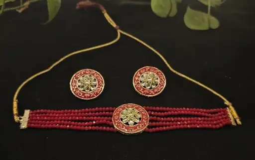 necklace and earrings