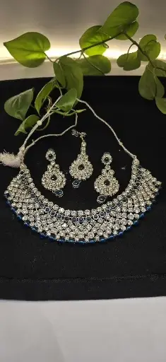 necklace and earrings