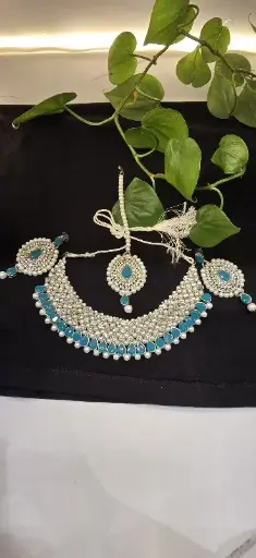 necklace and earrings