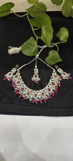 necklace and earrings