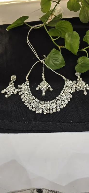 necklace and earrings