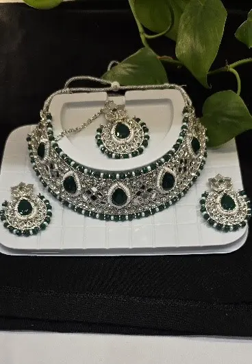 necklace and earrings